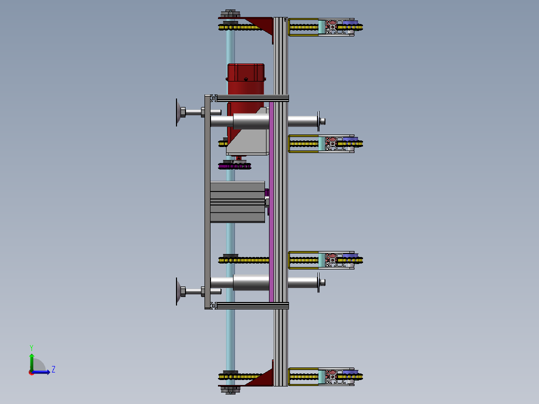 顶升移栽机sw18可编辑左视图
