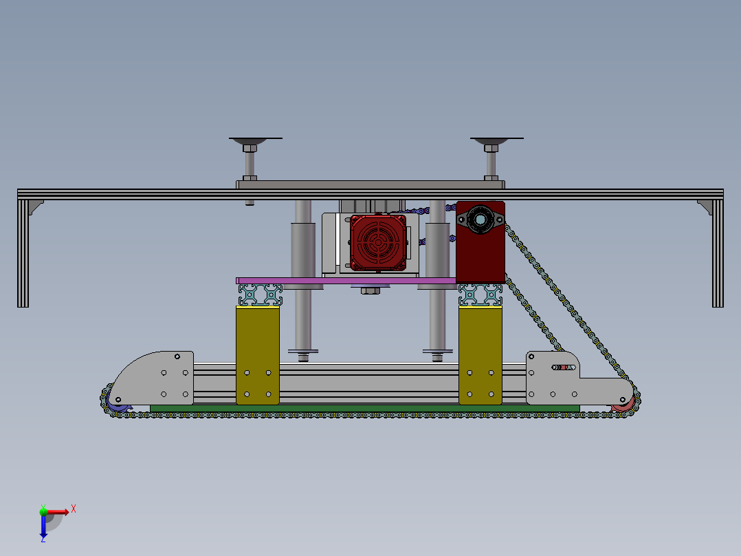 顶升移栽机sw18可编辑俯视图