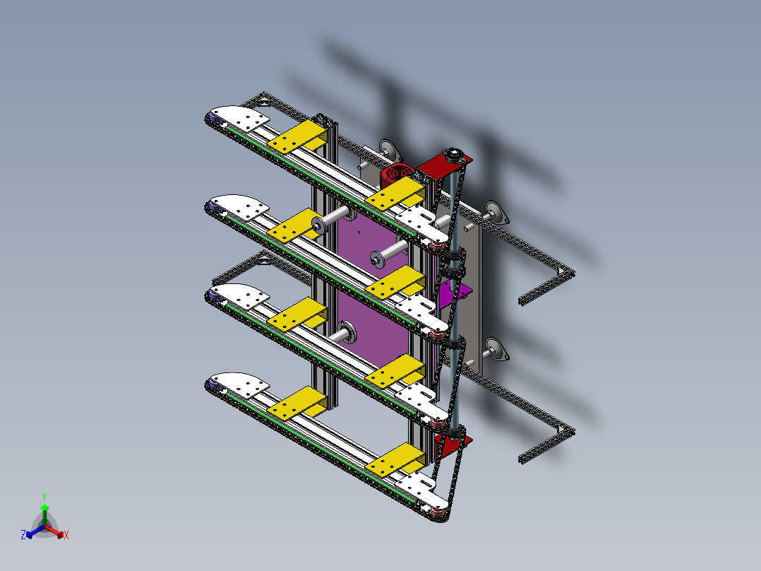 顶升移栽机sw18可编辑正等轴测图