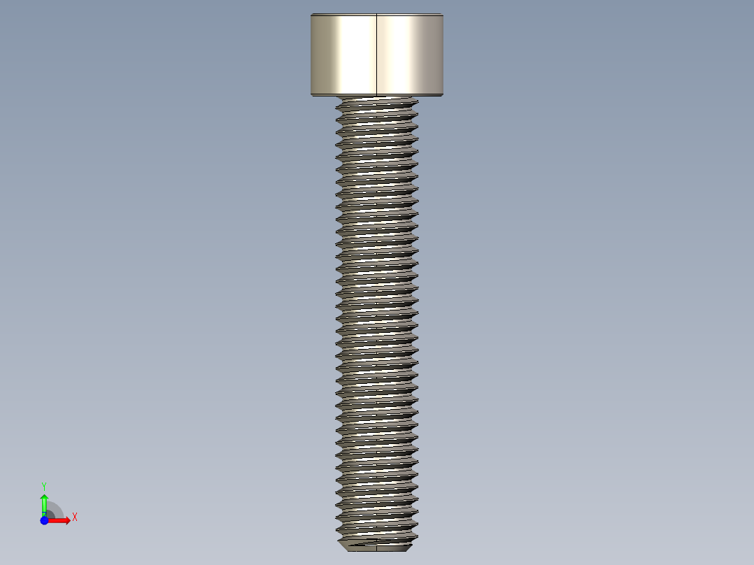 Screw_DIN_912_M10x55F_A2.STEP公制内六角螺钉前视图