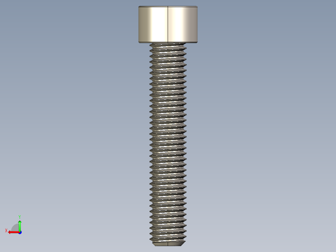 Screw_DIN_912_M10x55F_A2.STEP公制内六角螺钉后视图