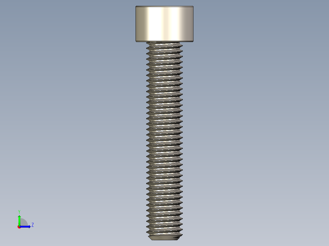 Screw_DIN_912_M10x55F_A2.STEP公制内六角螺钉左视图