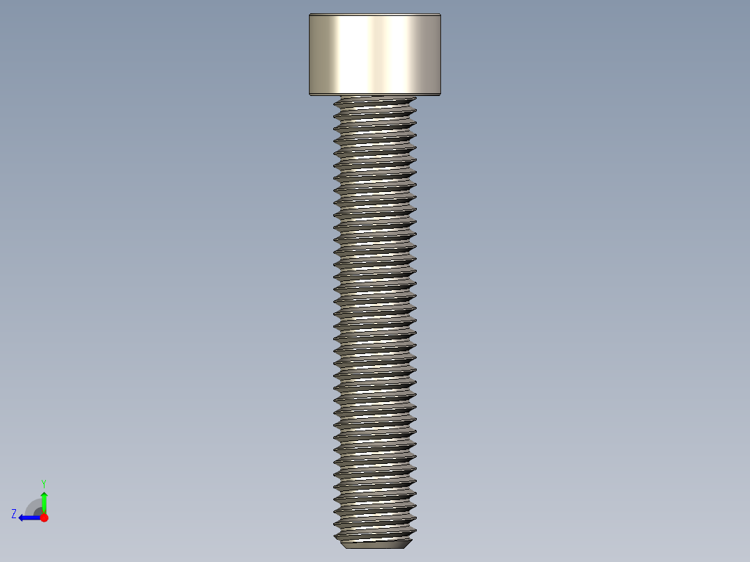 Screw_DIN_912_M10x55F_A2.STEP公制内六角螺钉右视图