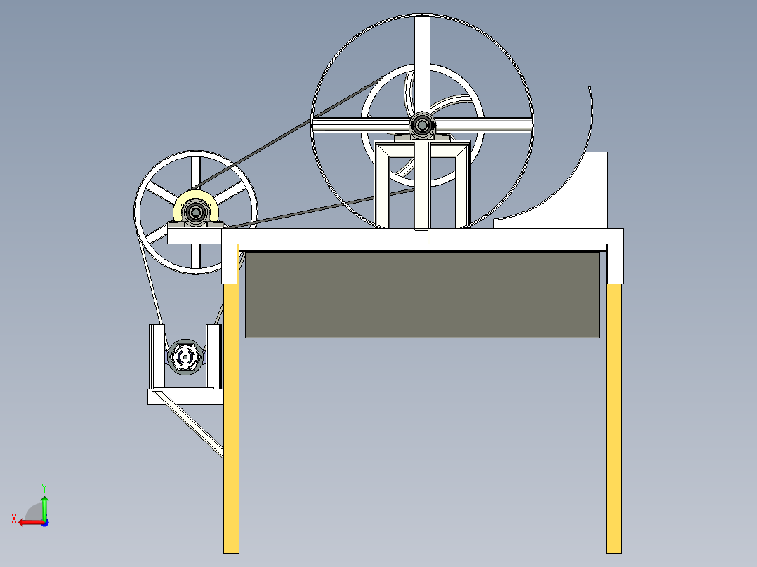 B2003995-沙子筛选机旋转筛网后视图