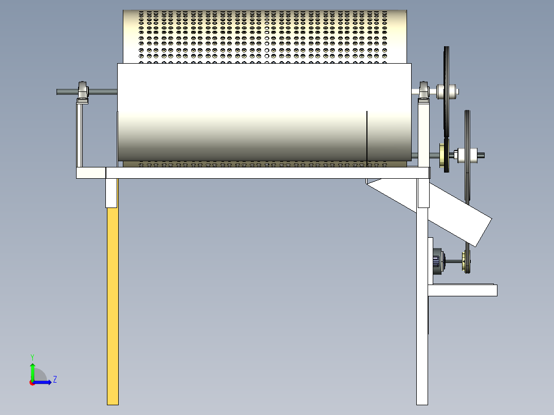 B2003995-沙子筛选机旋转筛网左视图