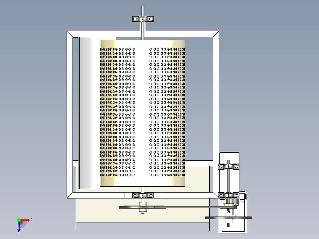 B2003995-沙子筛选机旋转筛网俯视图