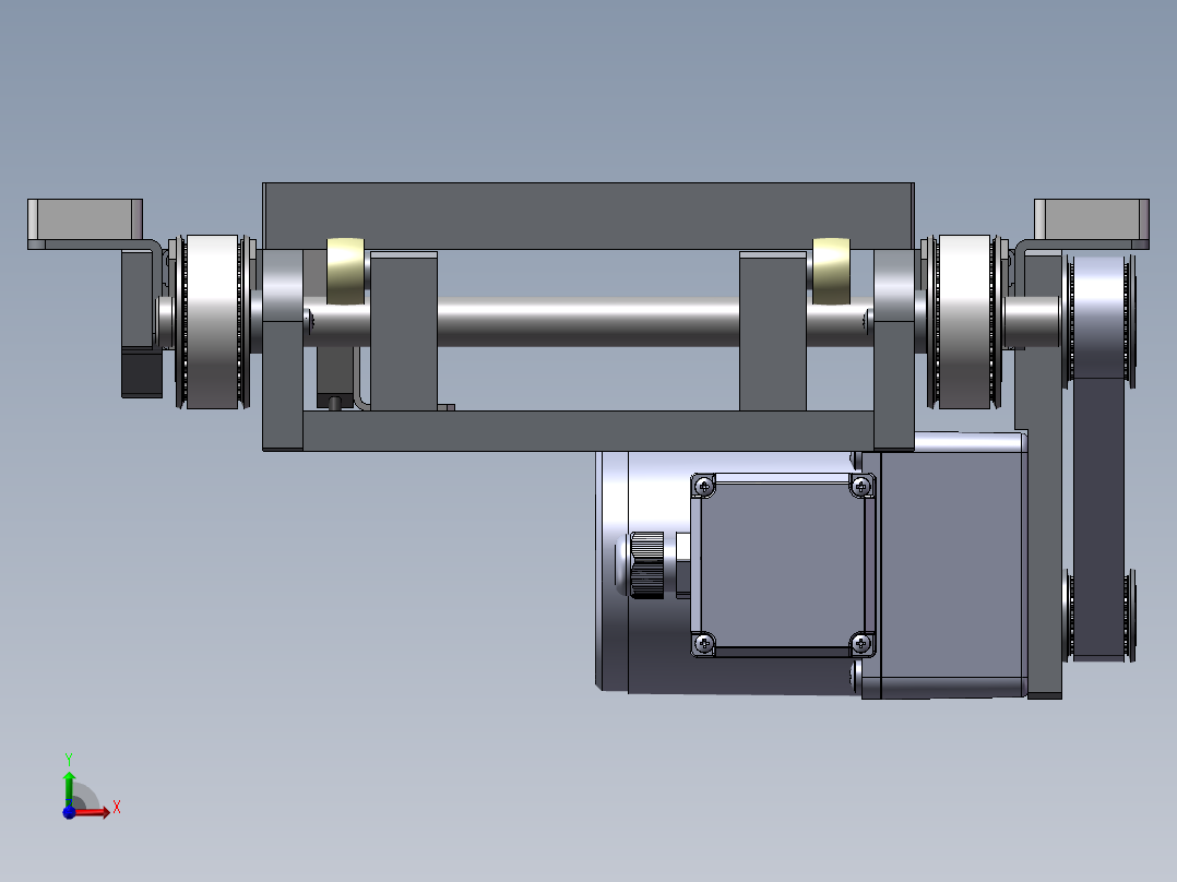 0.8米0.17米双带机构前视图