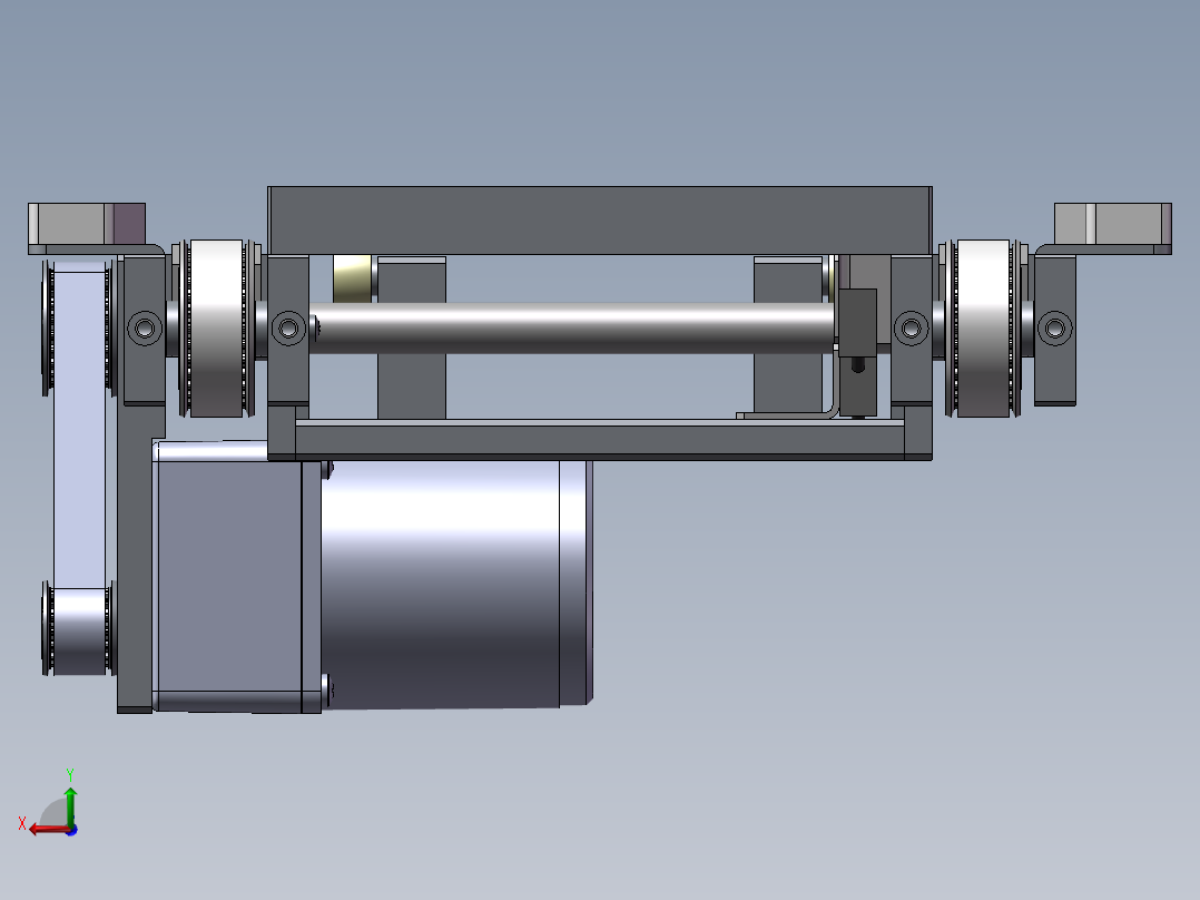 0.8米0.17米双带机构后视图