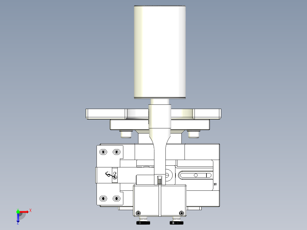 锂电池模组输出电极双线束超声波焊接夹具俯视图