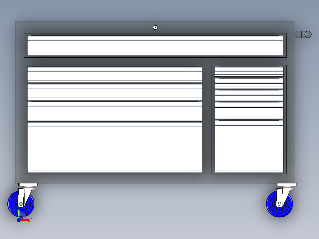 B2004484-10抽屉移动工作台 工具箱前视图