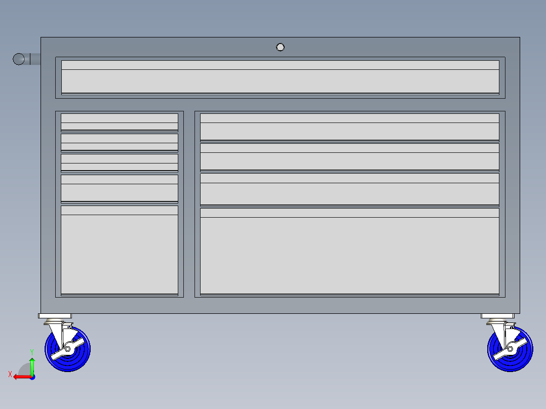 B2004484-10抽屉移动工作台 工具箱后视图