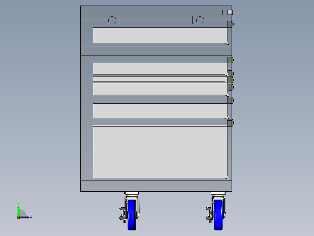 B2004484-10抽屉移动工作台 工具箱左视图