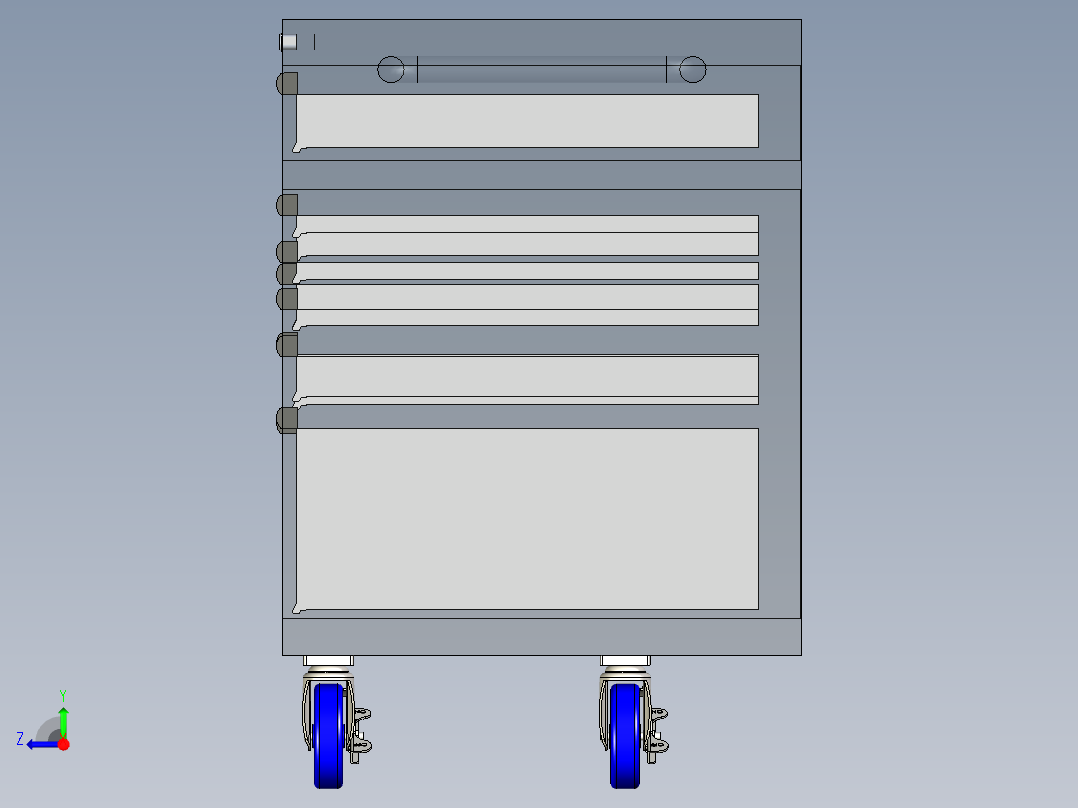 B2004484-10抽屉移动工作台 工具箱右视图
