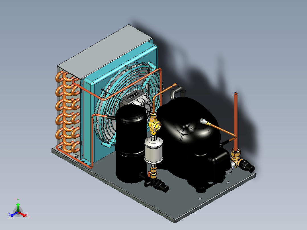 A3004127-冷凝机组正等轴测图