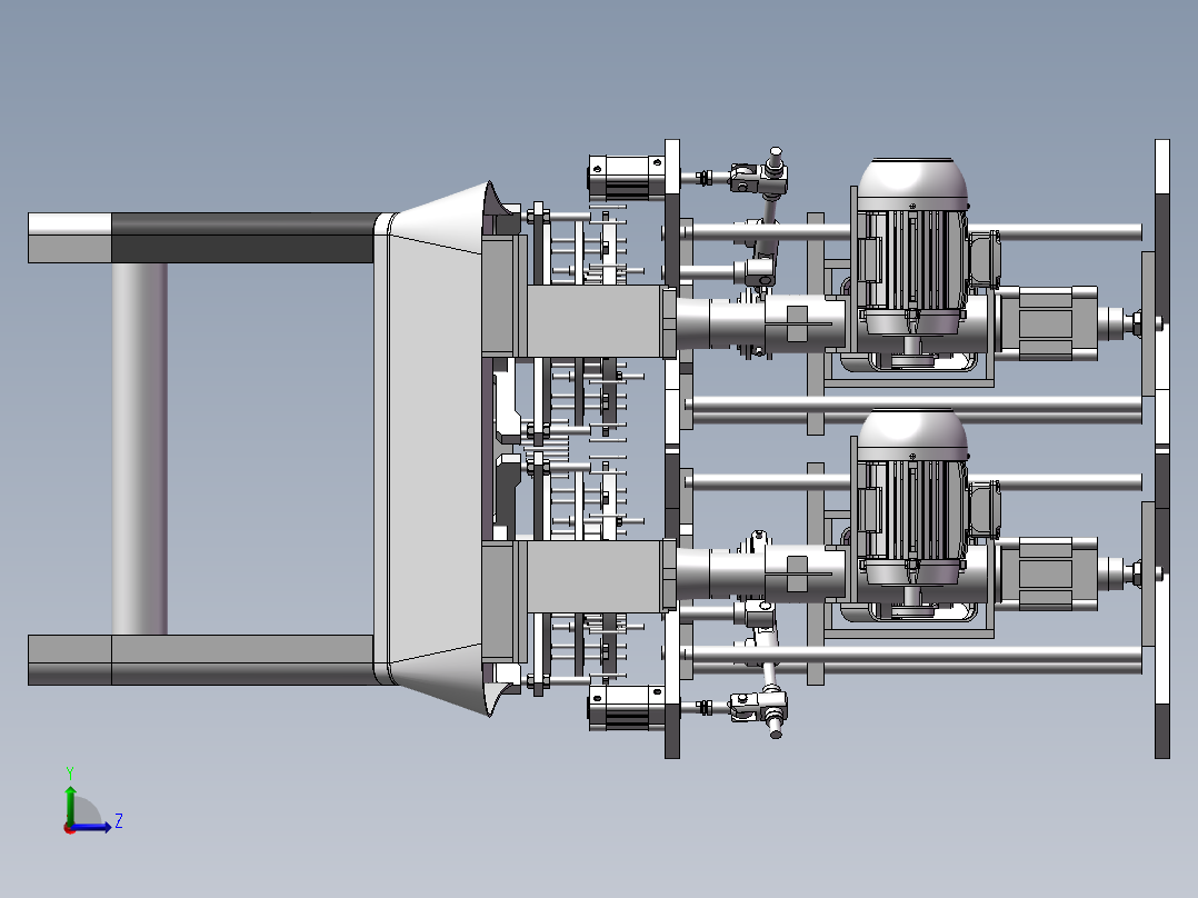 数控机床、钻机自动穿线机床3D模型图纸 Solidworks设计左视图