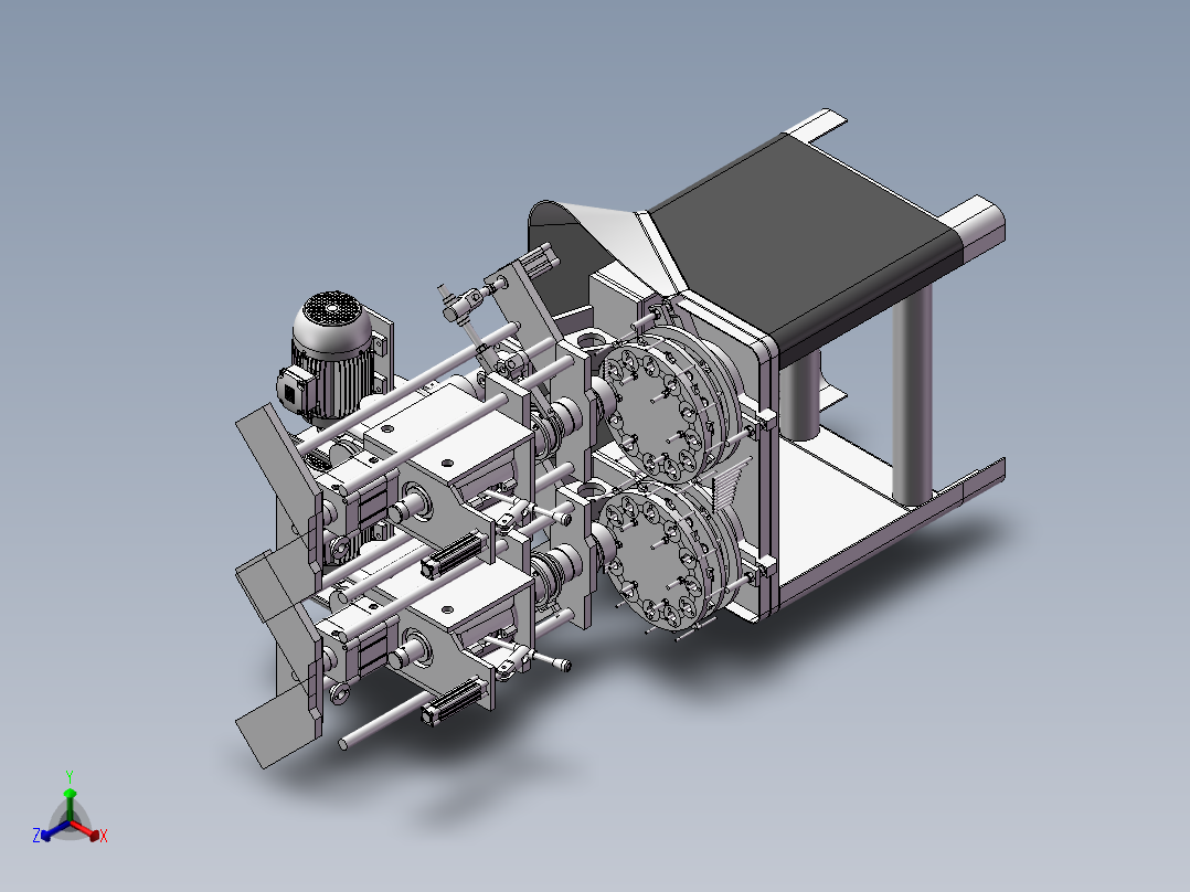 数控机床、钻机自动穿线机床3D模型图纸 Solidworks设计正等轴测图