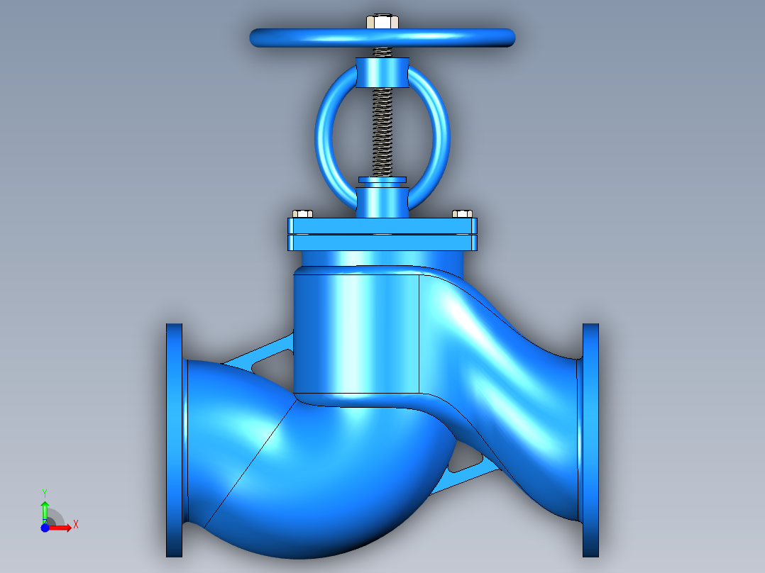 船用铸钢截止（止回）阀DN250-PN10-AS前视图