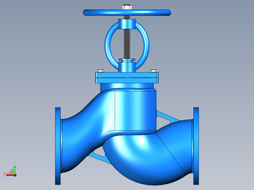 船用铸钢截止（止回）阀DN250-PN10-AS后视图