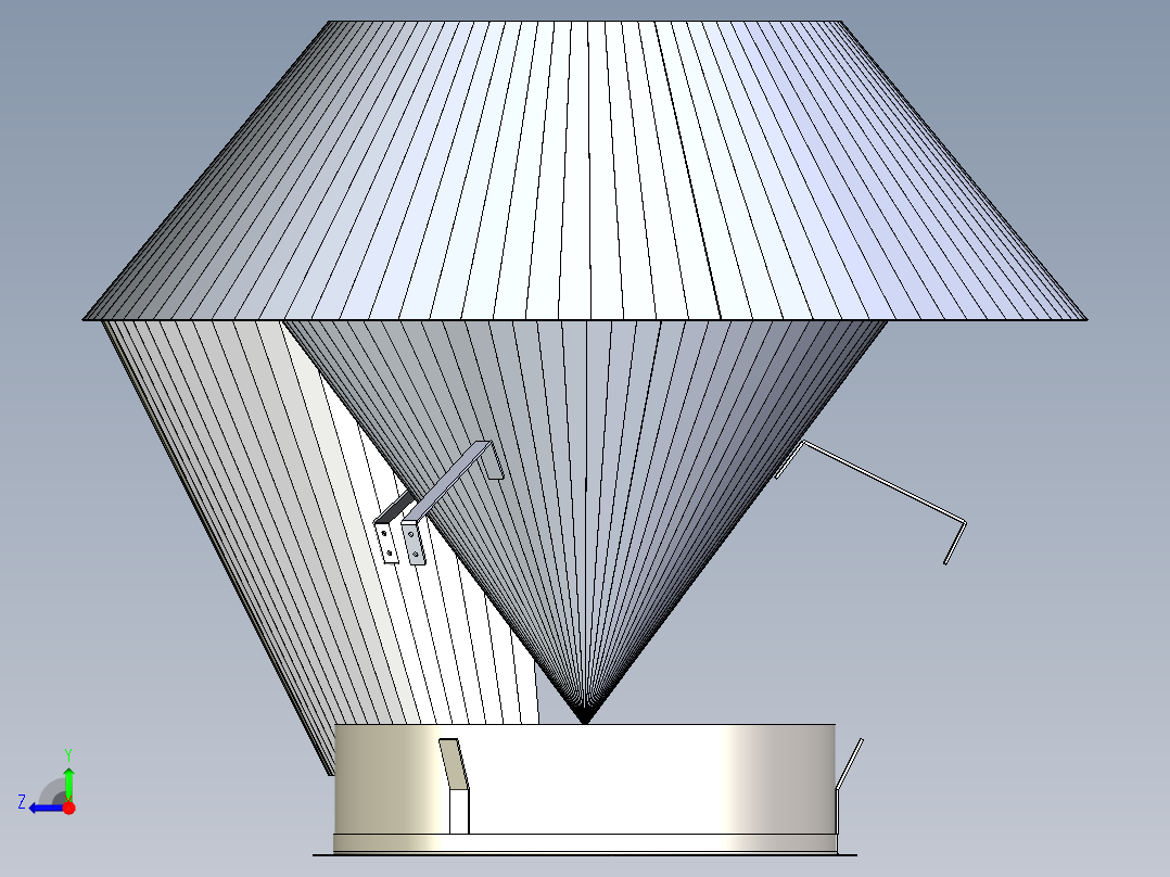 锥形雨帽右视图