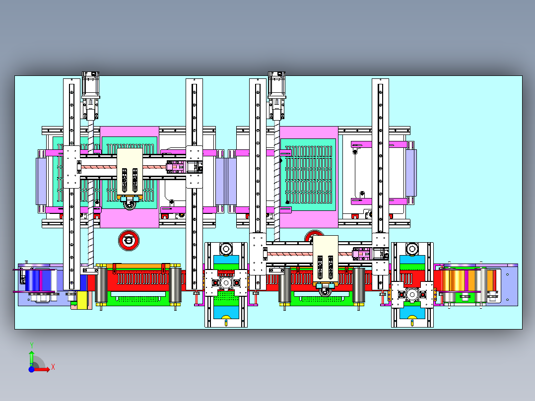 自动胶带包装机前视图