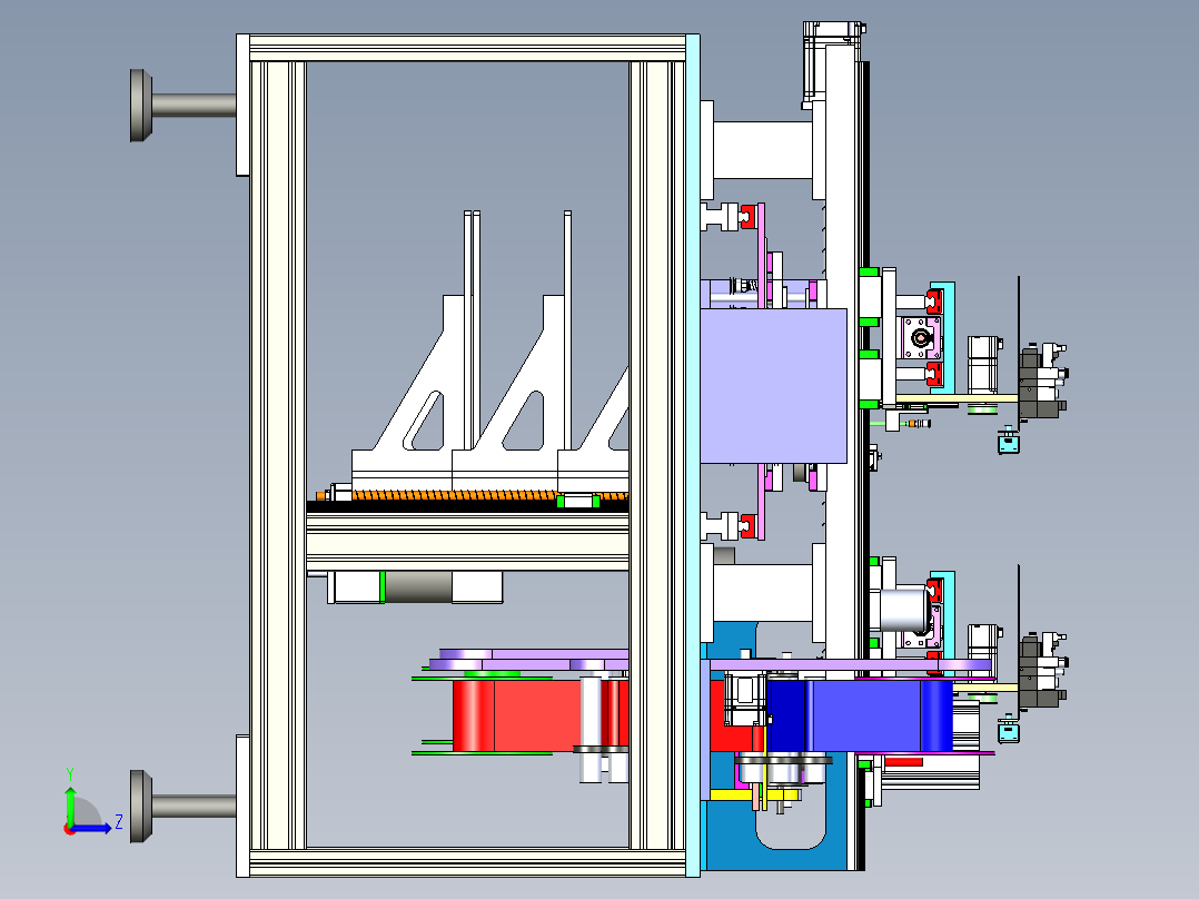 自动胶带包装机左视图