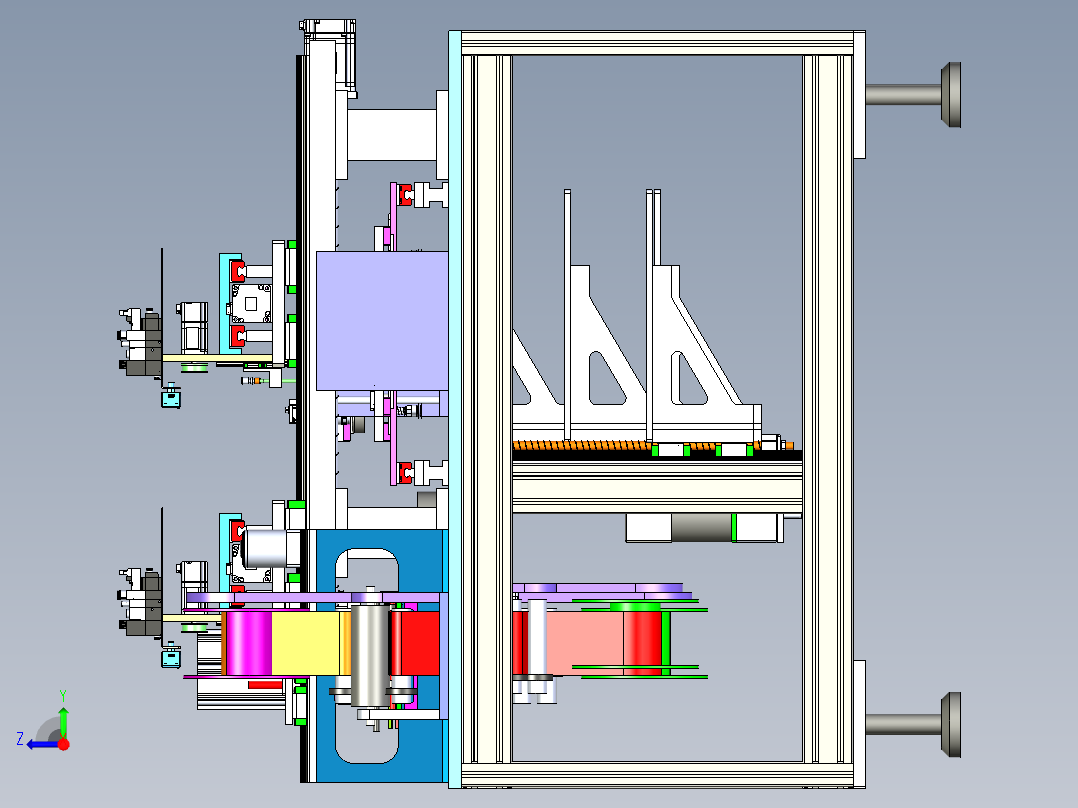 自动胶带包装机右视图