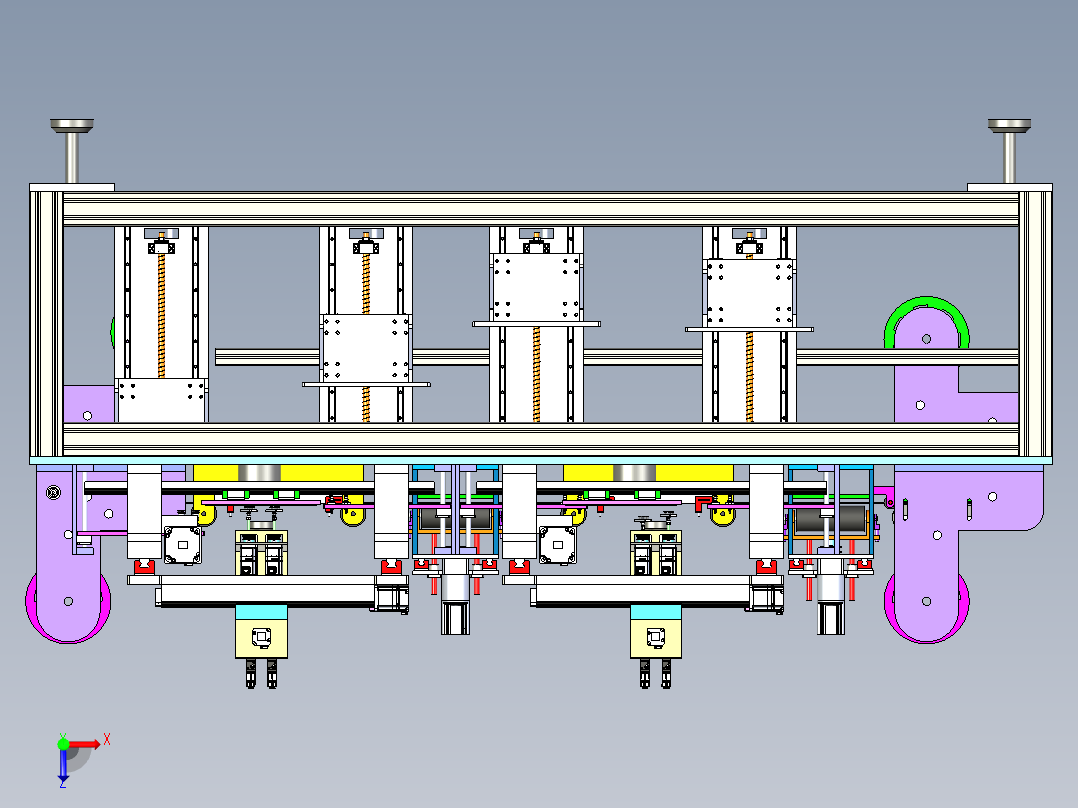 自动胶带包装机俯视图