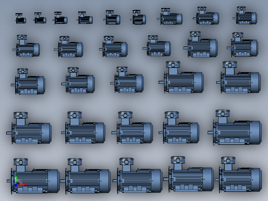 YBX3-B35系列高效率隔爆型防爆三相异步电动机前视图