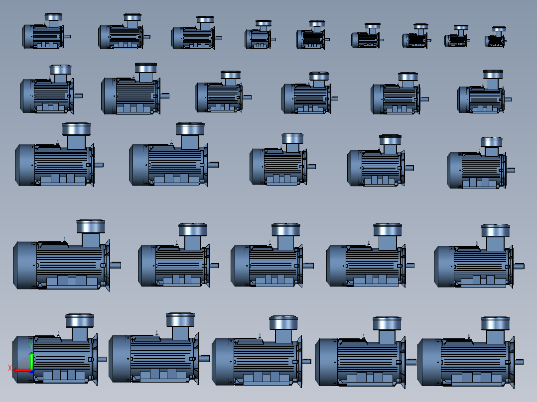 YBX3-B35系列高效率隔爆型防爆三相异步电动机后视图