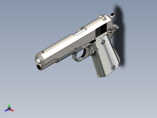 手枪左轮冲锋枪老式狙击步枪设计3D图纸colt-m1911a1-4 2 STP