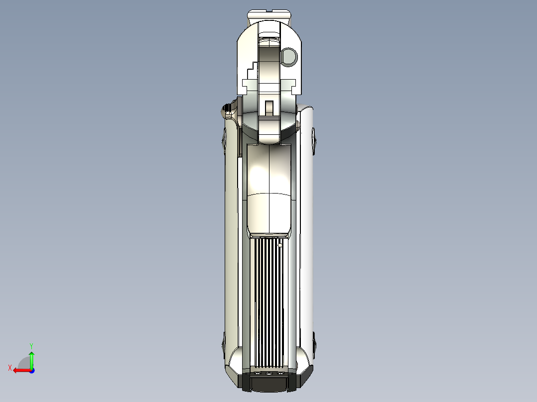 手枪左轮冲锋枪老式狙击步枪设计3D图纸colt-m1911a1-4 2 STP后视图