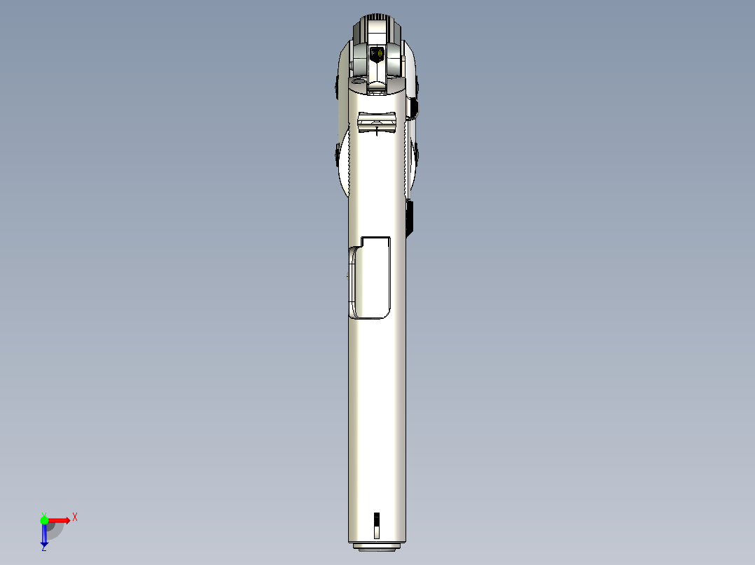 手枪左轮冲锋枪老式狙击步枪设计3D图纸colt-m1911a1-4 2 STP俯视图