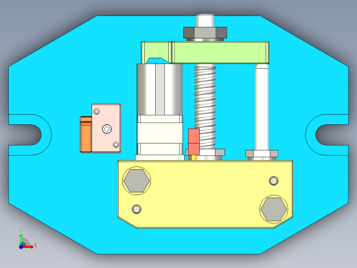 车床拨叉831003的铣18槽夹具设计三维图前视缩略图