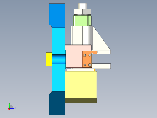 车床拨叉831003的铣18槽夹具设计三维图左视缩略图