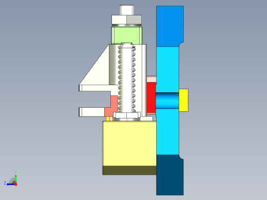 车床拨叉831003的铣18槽夹具设计三维图右视缩略图