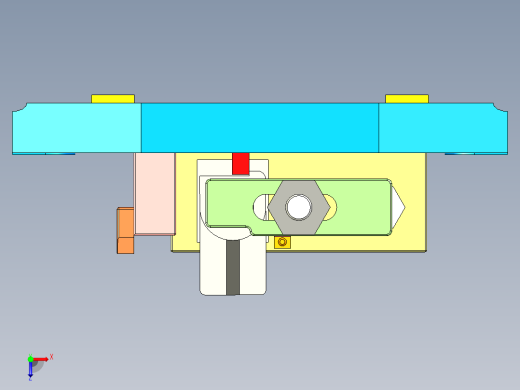 车床拨叉831003的铣18槽夹具设计三维图俯视缩略图
