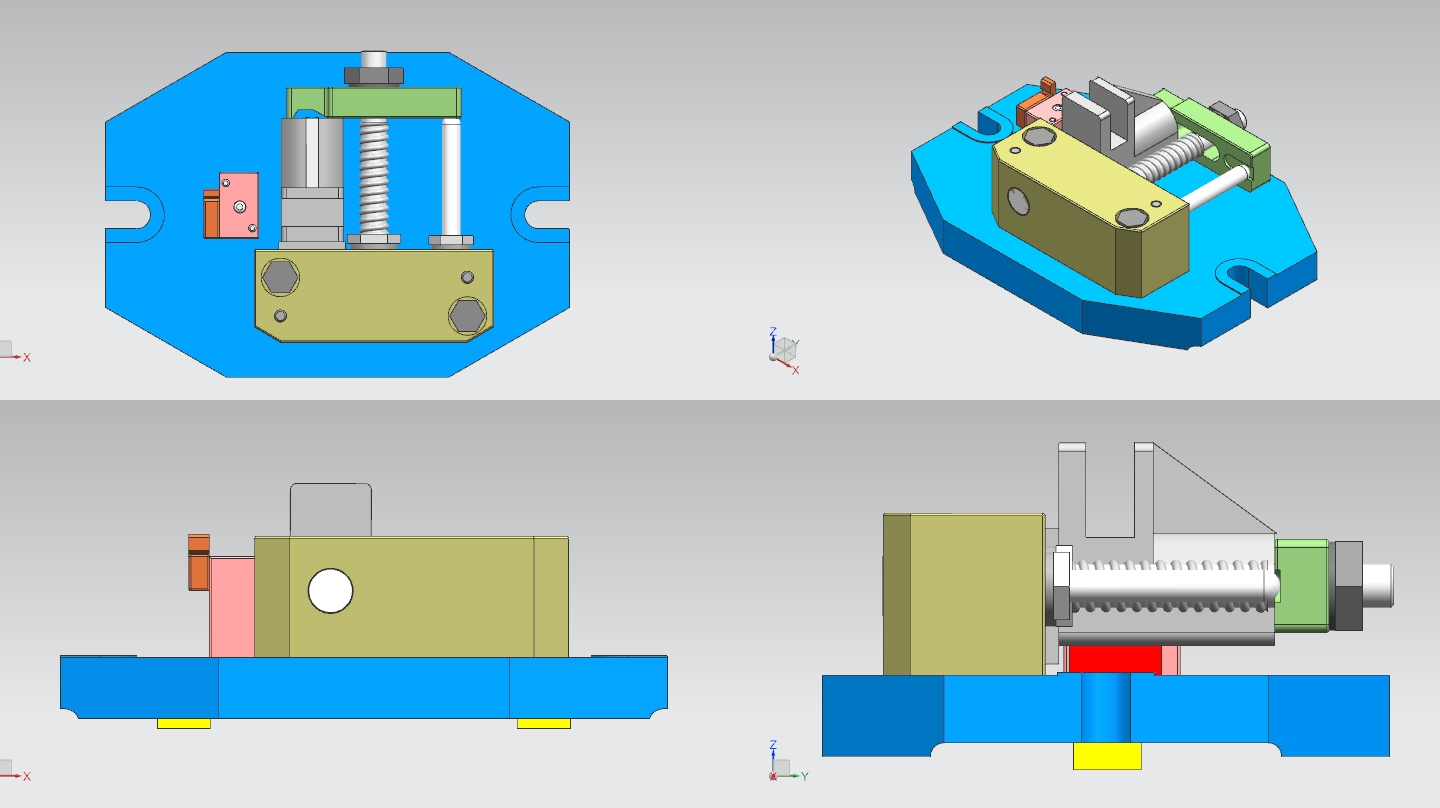 车床拨叉831003的铣18槽夹具设计三维图