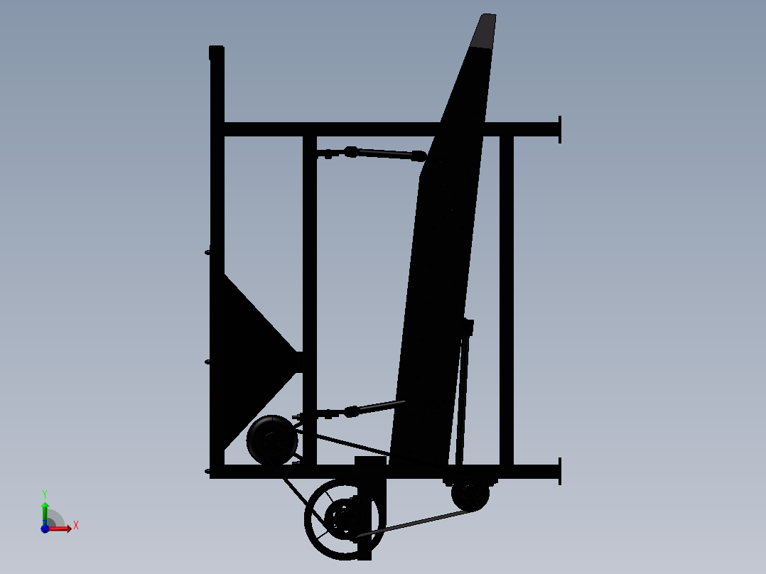 油葵筛选机前视图