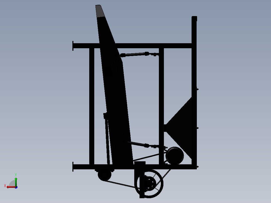油葵筛选机后视图