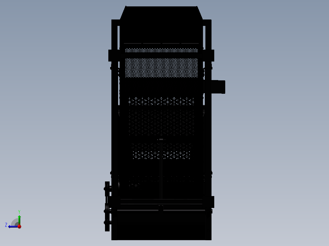 油葵筛选机右视图