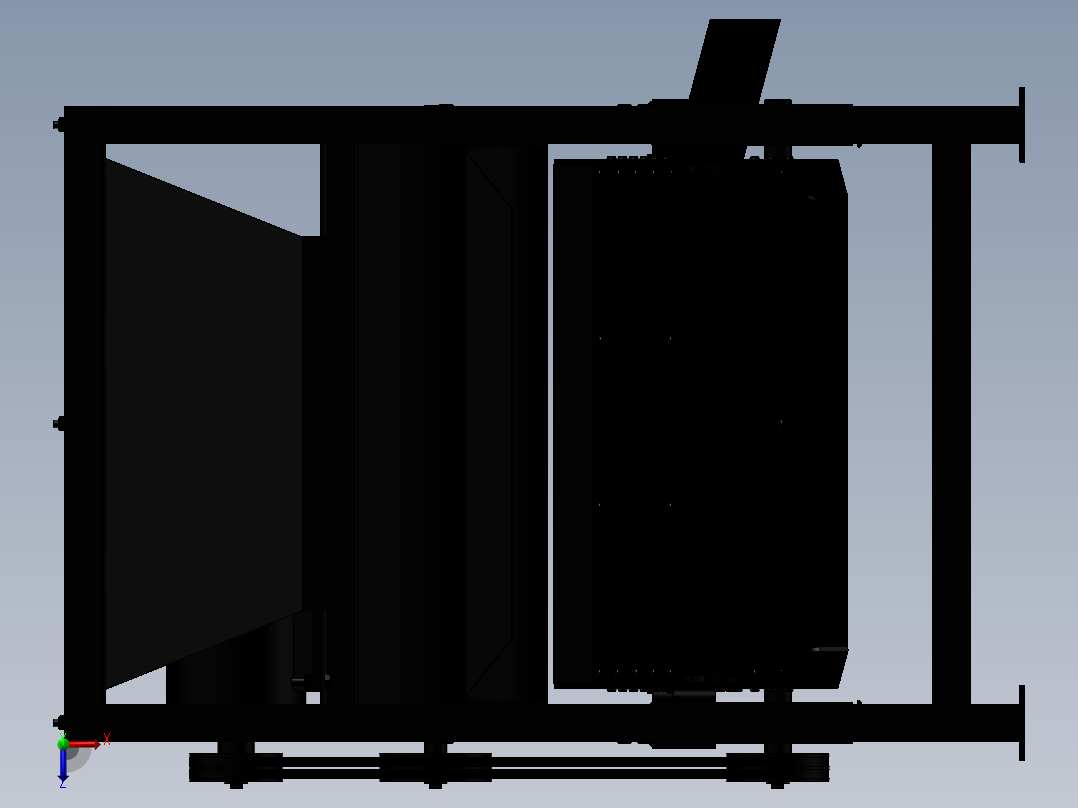 油葵筛选机俯视图