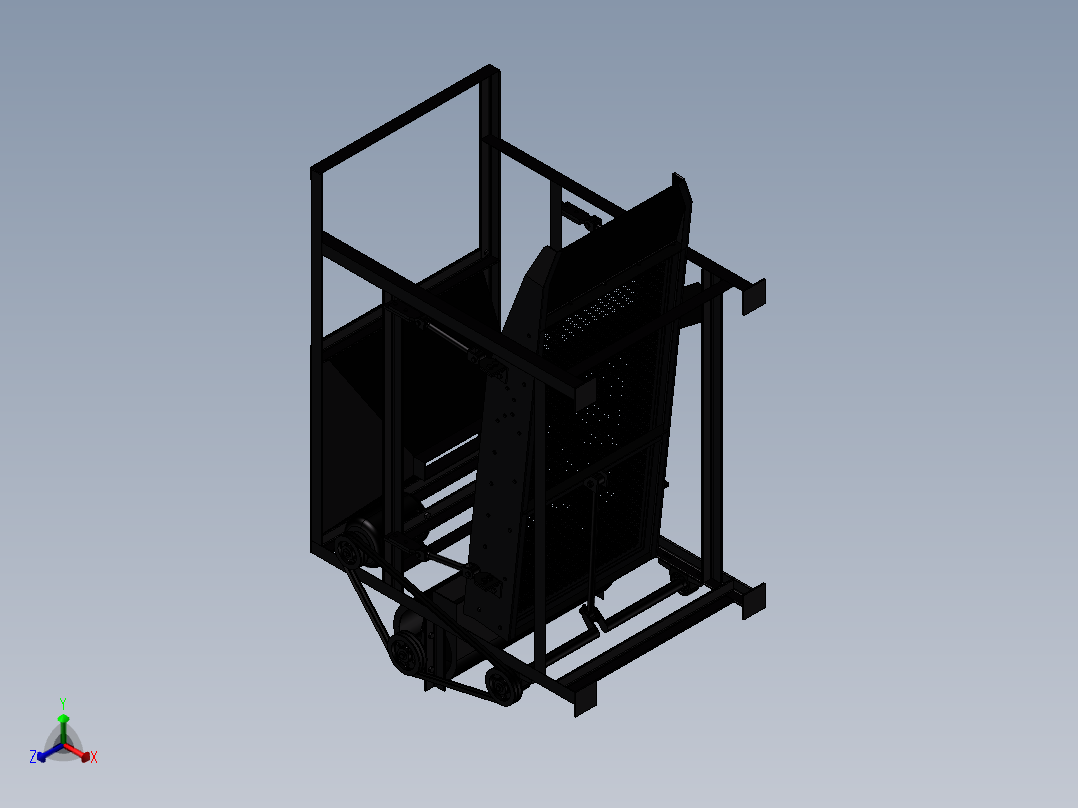 油葵筛选机正等轴测图