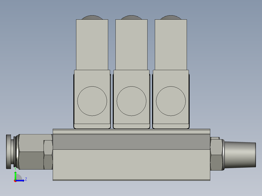 WRT-E01-132电磁阀装配体左视图