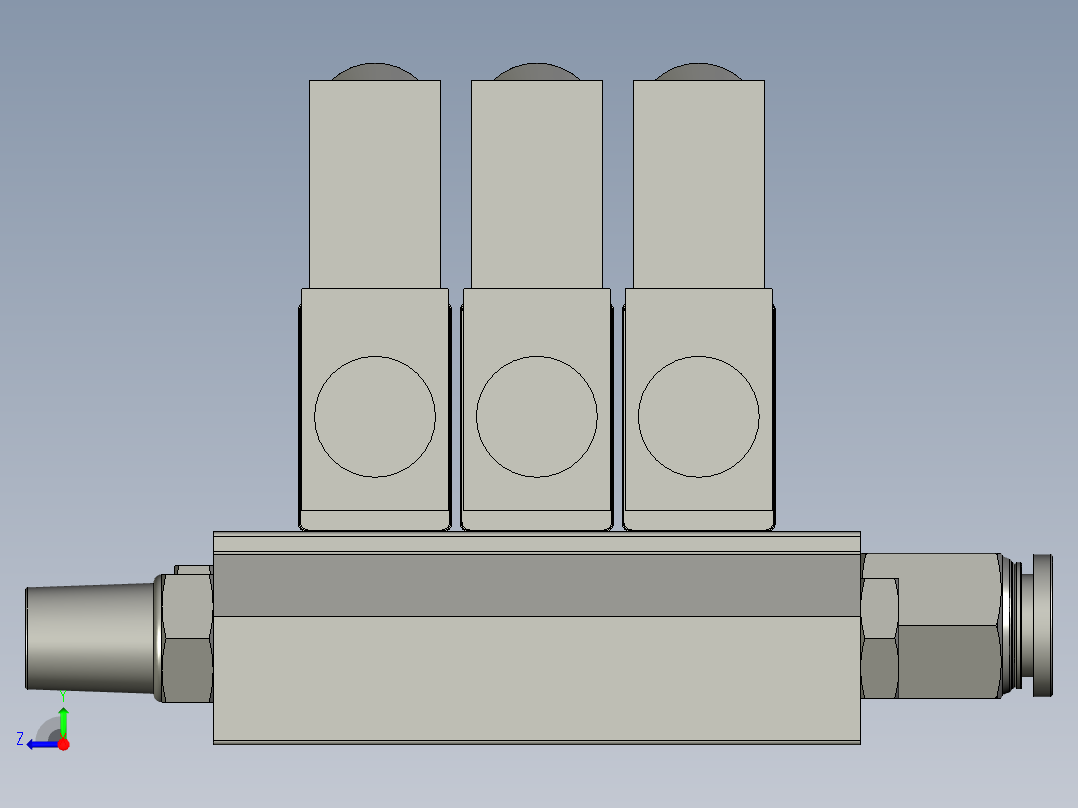 WRT-E01-132电磁阀装配体右视图