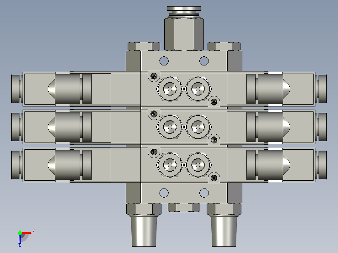 WRT-E01-132电磁阀装配体俯视图