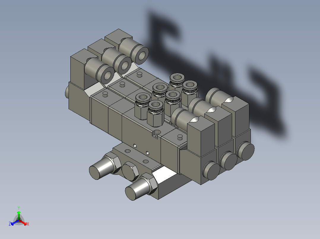 WRT-E01-132电磁阀装配体正等轴测图