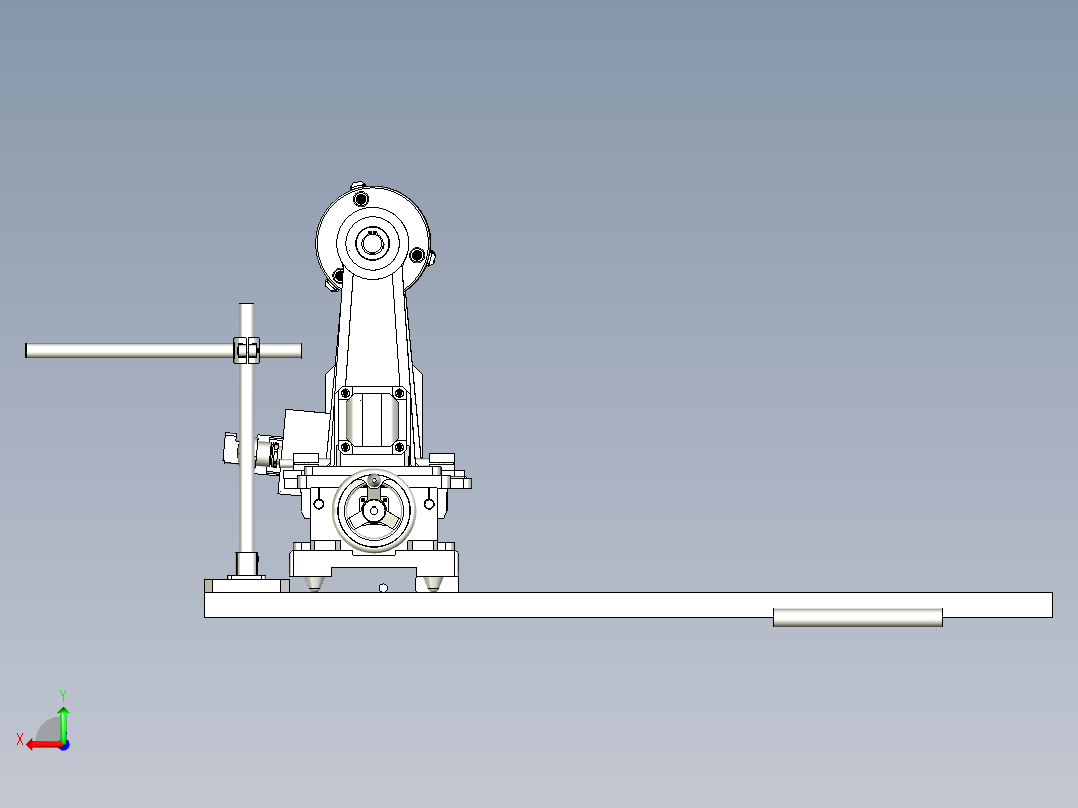 数控沙漏车床3D模型图纸后视图