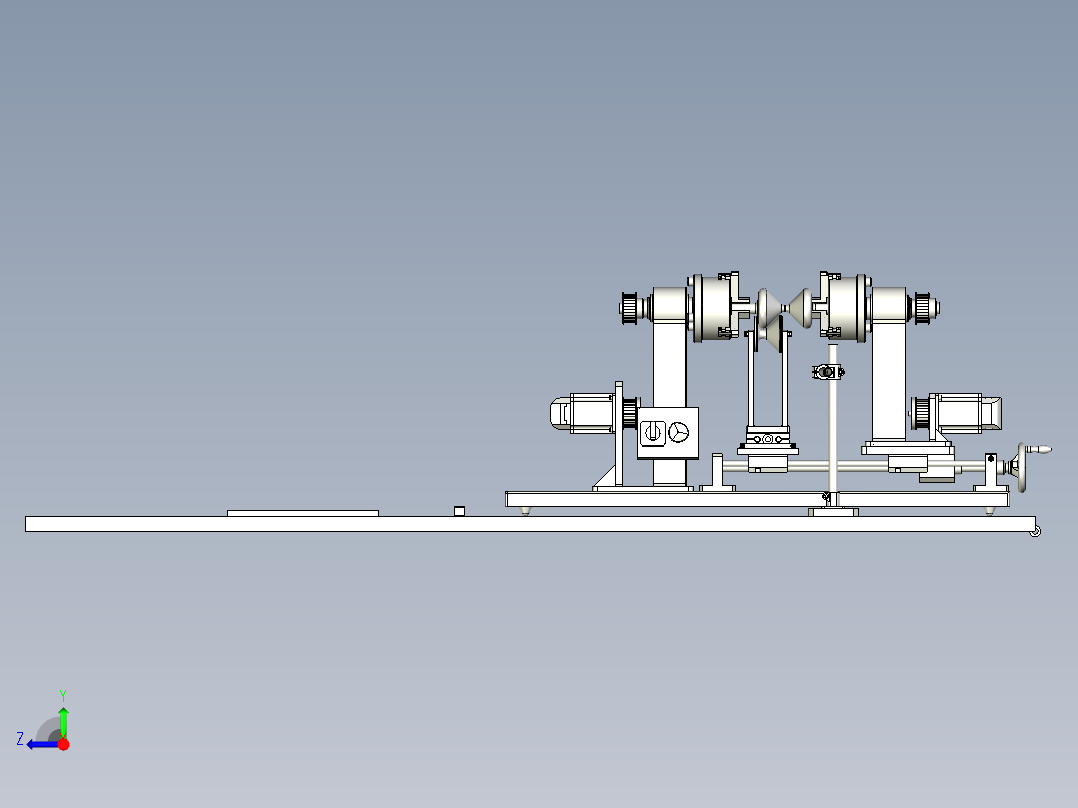 数控沙漏车床3D模型图纸右视图