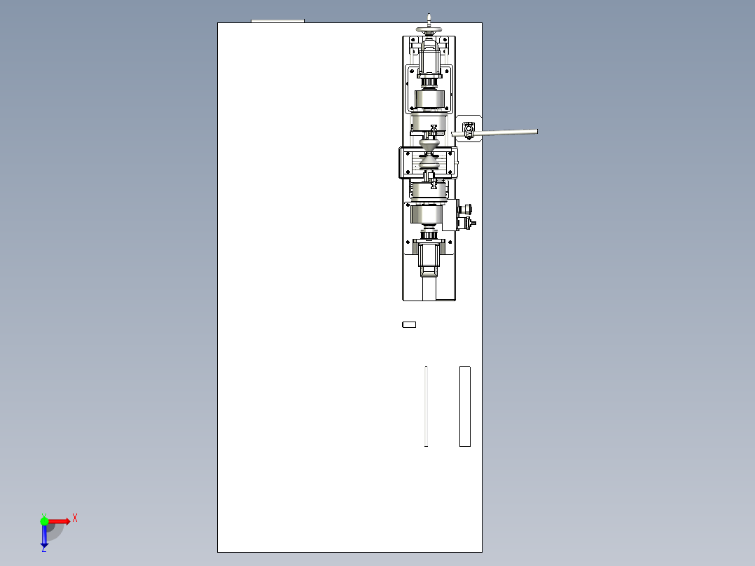数控沙漏车床3D模型图纸俯视图