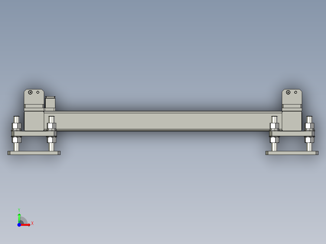 底座导轨装配体前视图